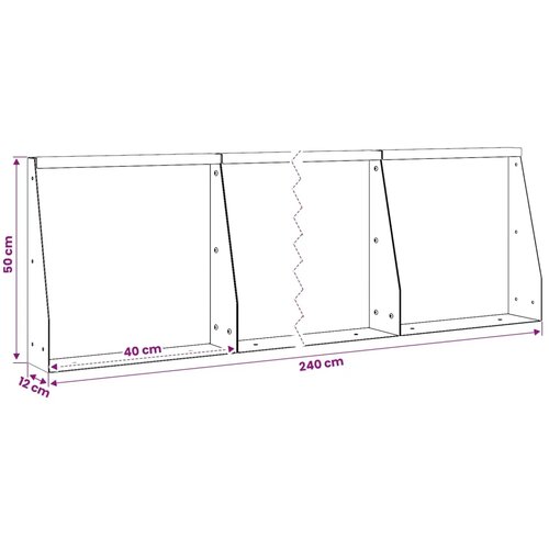  Zid za zadržavanje 6 kom. 40 x 12 x 50 cm Čelik - Maslinastozelena 40 x 12 x 50 cm 6 x ravni Cijene