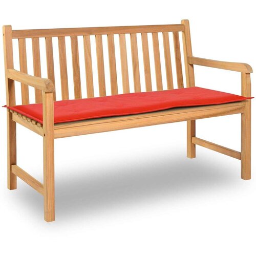 Jastuk za vrtnu klupu crveni 120 x 50 x 3 cm od tkanine Oxford Slike