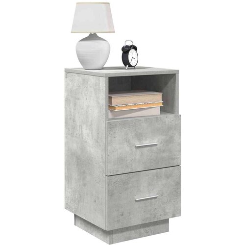 vidaXL Noćni ormarić s 2 ladice beton siva 36x36x68 cm Cene