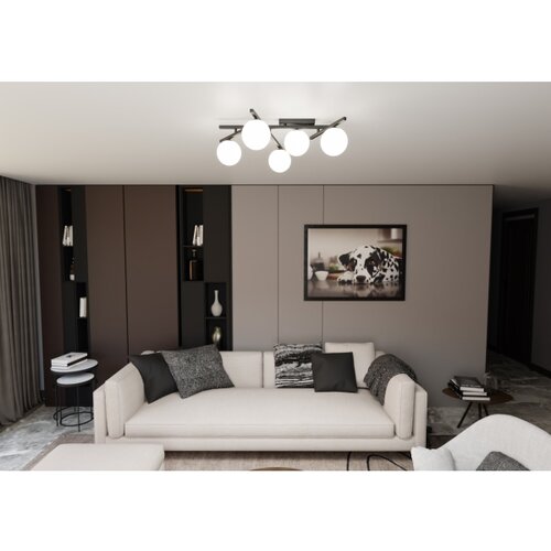  plafonsko svetlo smart 5xE14/10W/230V crno/belo Slike