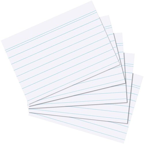 Herlitz Kartica A6, diktando, set 100/1, 170 gramski papir, bijele Slike