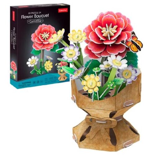 Puzzle FLOWER NOUQUET - CAMELLIA CUBIC FUN CBF233020 W3302H 31002 Cene