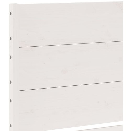  Dugi okvir kreveta bez madraca bijeli 180 x 210 cm masivno drvo Slike