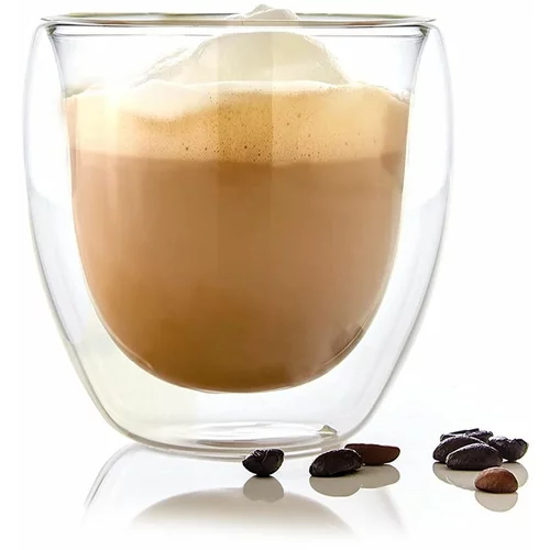 Bambuswald Kozarec za kavo, 240 ml, termo kozarec, ročna izdelava, bor-silikatno steklo