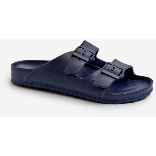 Kesi Men&amp;#039;s Lightweight Foam Slippers with Buckles Navy Blue Avatara Slike