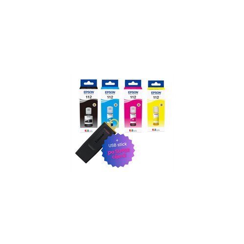 Epson Komplet bočica 112 (BK/C/M/Y), original + USB stick po SUPER cijeni Cene