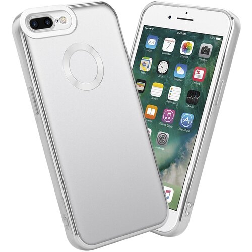 Cadorabo Ohišje, združljiv z Apple v prozorni - srebrni - zaščitni pokrov, narejen iz fleksibilnega silikona TPU s kromiranjem, (20602659) Cene