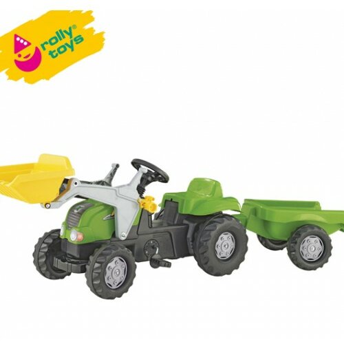 Rolly Toys traktor na pedale sa prikolicom i utovarivačem rolly kid-x zeleni Cene