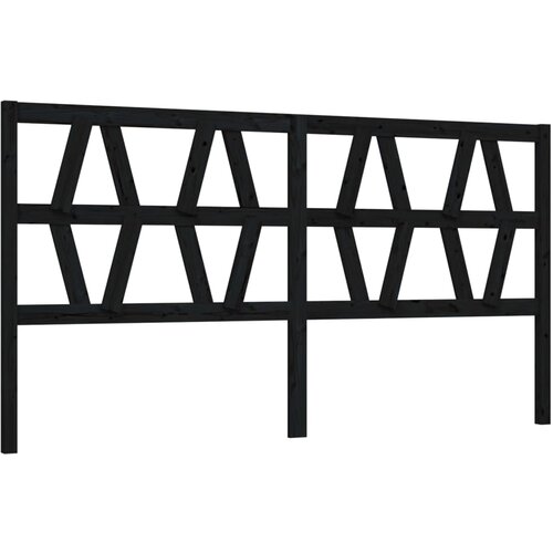 Maison Chic posteljno vzglavje - vzglavna omarica - nočna omarica črno 206x4x100 cm trdna borovina, (21705822) Slike