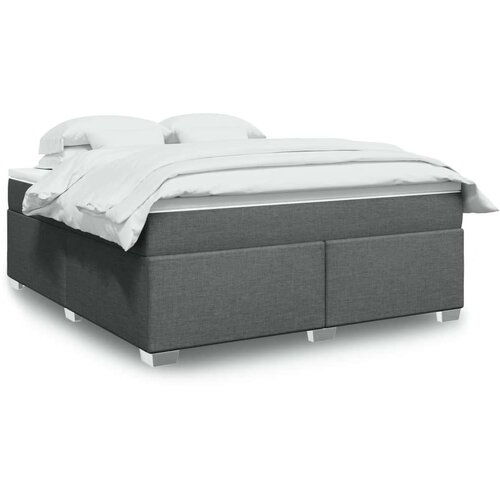 VidaXL Okvir kreveta s oprugama i madrac svjetlosivi 180x200cm tkanina Slike