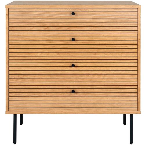 House Nordic Visoka komoda u dekoru hrasta u prirodnoj boji 80x85 cm Kyoto – Cijene
