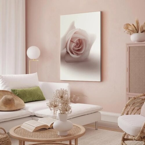  Slika - Floral Glamour Glow (1-part) - Delicate and Pastel Pink Rose 20x30 Slike