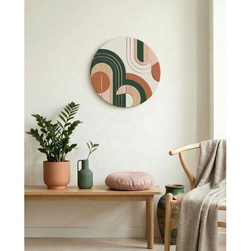 WALLXPERT Huhu1738 - 40 x 40 Multicolor Decorative Framed MDF Painting Cene