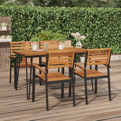  Vrtni stol s U-nogama 140 x 80 x 75 cm od masivnog drva bagrema Cijene