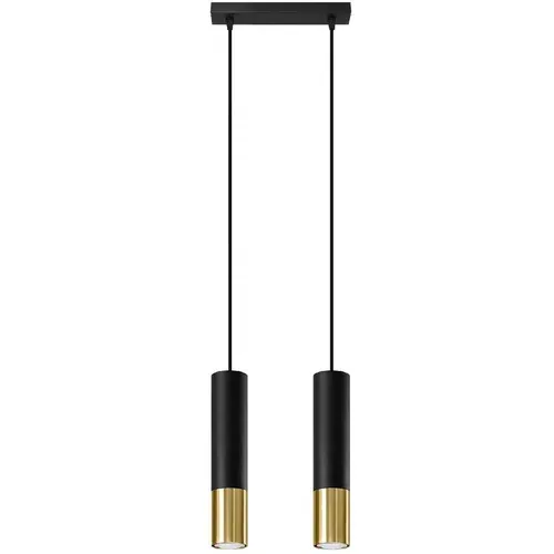 Nice Lamps Visilica s metalnim sjenilom u crno-zlatnoj boji 30x6 cm Longbot -
