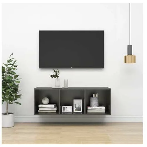  Stenska TV omarica siva 37x37x107 cm iverna plošča