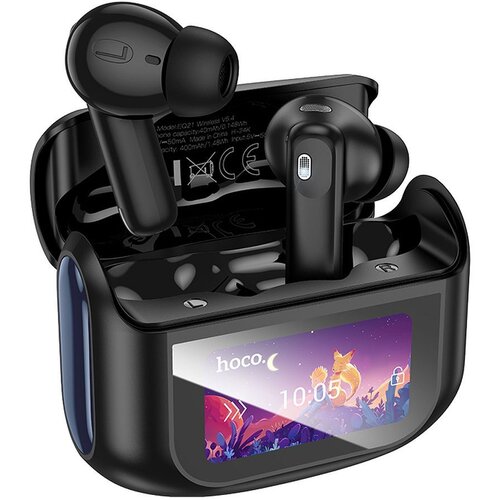 Hoco bežične bluetooth slu&amp;scaron;alice sa touch screen-om tws anc + enc EQ21 crne Slike