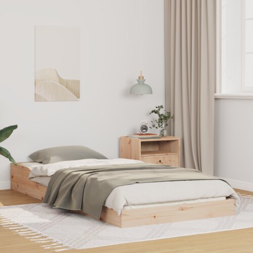 vidaXL Krevetna konstrukcija Smeđa 90 x 200 cm Borova drva Cijene