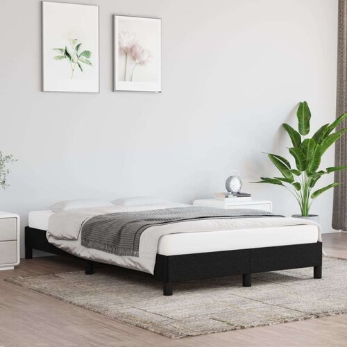  Posteljni okvir črn 120x200 cm blago, (20726264) Slike