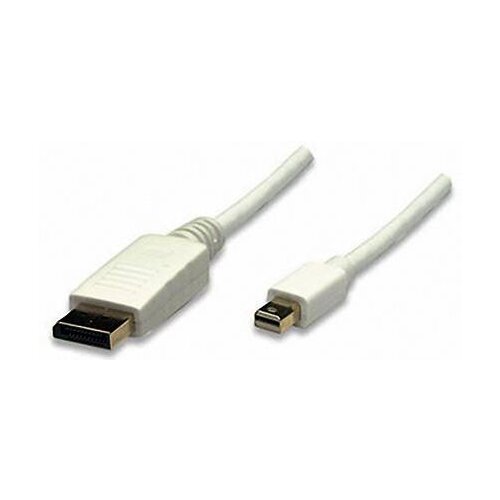 Manhattan Mini-DisplayPort/DisplayPort adapterski kabel mini DisplayPort vtič, DisplayPort vtič 2 m bela 393812 pozlačeni konektorji DisplayPort kabel, (20415525) Cene
