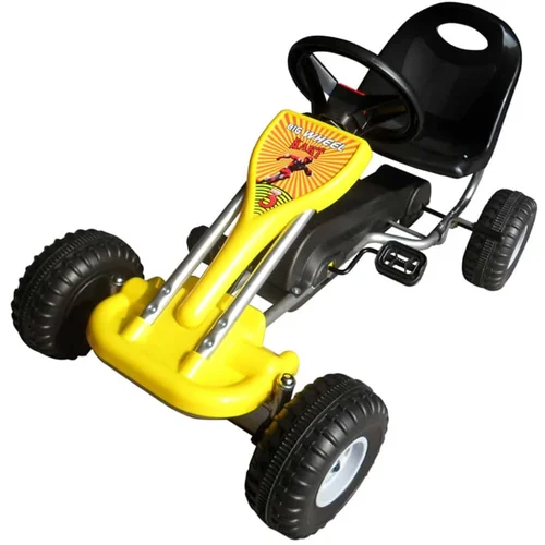 vidaXL Go Kart Auto s Pedalama Žuti