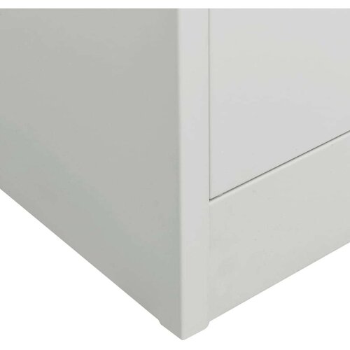 VidaXL Garderobna omara svetlo siva 80x50x180 cm jeklo Slike