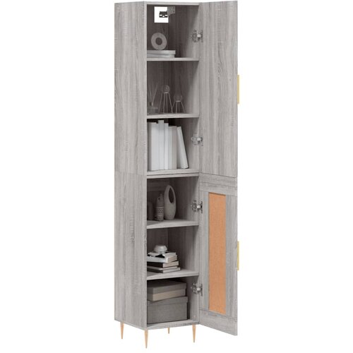  Visoka komoda siva sonome 34,5x34x180 cm od konstruiranog drva Slike