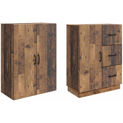  Set ormara 2 kom. Staro drvo Konstruirano drvo Smeđa 66 x 34,5 x 87 cm Slike