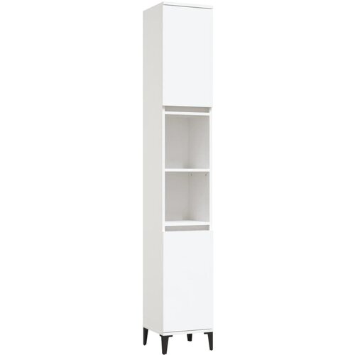 Maison Chic Kopalniška omarica - Kopalniški kabinet bela 30x30x190 cm inženirski les, (21794898) Cene
