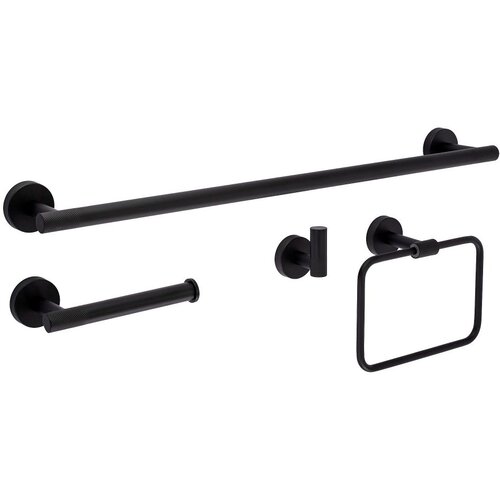 REA Bath Set kopalni&amp;scaron;kih dodatkov GRID Black 4 deli Slike