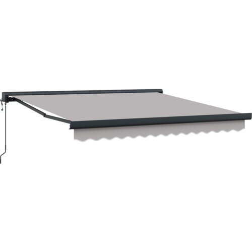 vidaXL Automatska uvlačiva tenda svijetlosiva 350x250 cm, Tenda zamjenska tkanina za okvir 3,5x2,5 m svijetlosiva Cijene