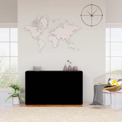  Komoda crna 120 x 36 x 69 cm od iverice Slike