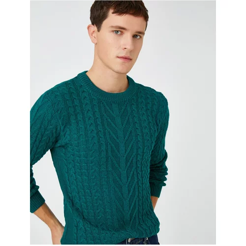 Koton Sweater - Green - Fitted