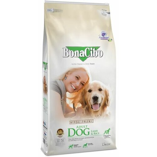 BonaCibo Hrana za odrasle pse super premium jagnjetina i pirinač 15kg Cene