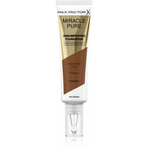 Max Factor Miracle Pure Skin dugotrajni puder SPF 30 nijansa 100 Cocoa 30 ml