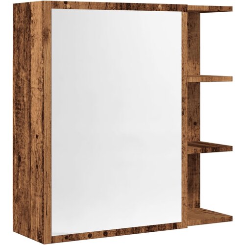 vidaXL Kopalniška omarica z ogledalom star les 62,5x20,5x64cm inž. les, (22056497) Cene