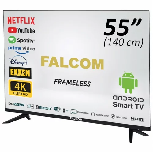  Smart Led TV Android 55" 4K DVB-S T2 C HDMI WiFi FALCOM