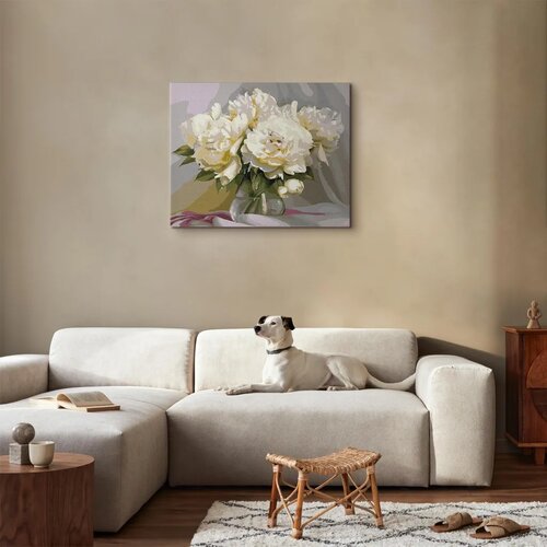  Slika za samostalno slikanje - Innocent peonies 50x40 Cene