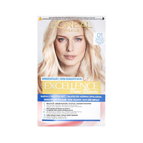 L&amp;acute;Or&amp;eacute;al Paris excellence creme triple protection barva za lase 48 ml odtenek 01 lightest natural blonde Slike