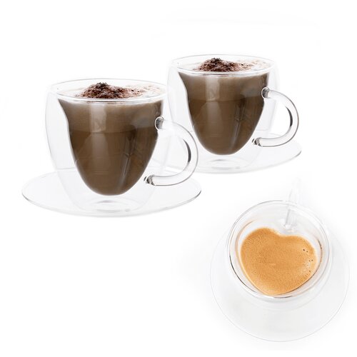 Kondela Termo skodelica Heart s krožničkom, 2 kosa, v obliki srca, 250 ml, HOTCOLDER TIP 29 Cene