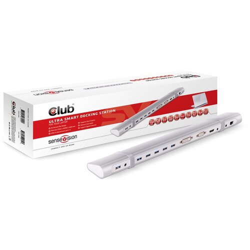 Ultra Smart Docking Station Club 3D USB TYPE A 3.1 GEN 1 TO 5 X USB 3.0 TYPE A TRIPLE DISPLAY CSV-3242HDA Slike