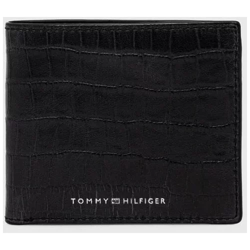 Tommy Hilfiger Usnjena denarnica moški, črna barva