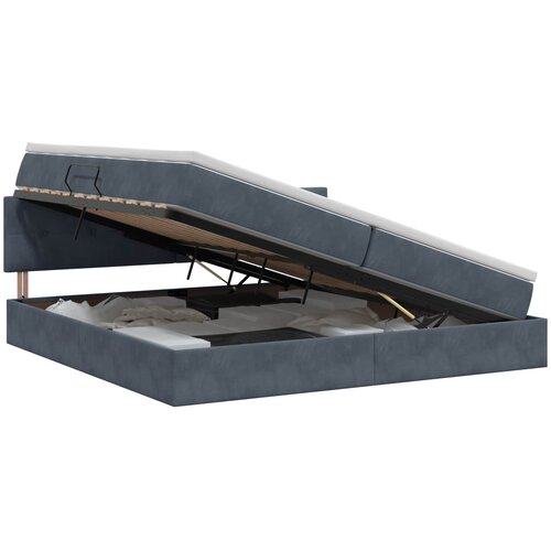  s od storage s uzglavljem Tamnosiva 200 x 200 cm Bar&amp;scaron;un Slike