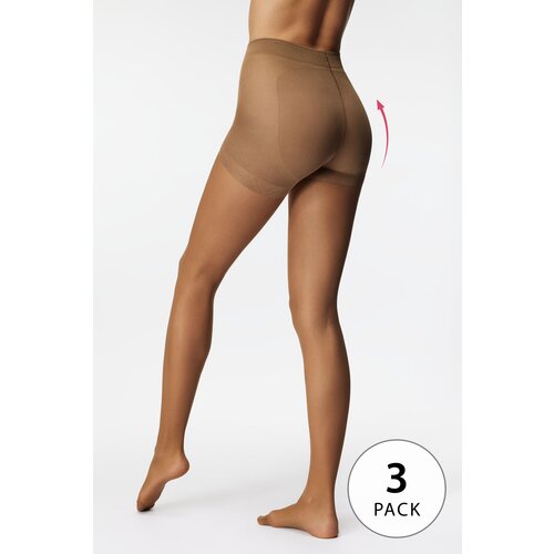 Astratex 3PACK Stezne čarape s gaćicama Basic Push-Up 20 DEN Slike