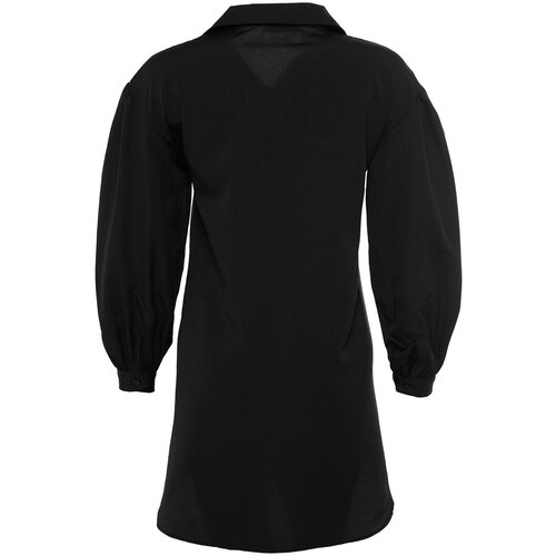 Trendyol black shirt collar balloon sleeve tunic Cene