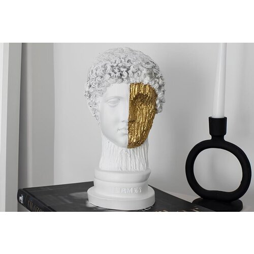 Aberto Design dekorativna figura CY0445, 13x31x13 cm, belo-zlatna boja Slike