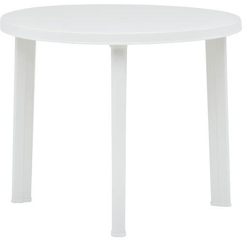 vidaXL Vrtna miza bela 89 cm plastika Cene