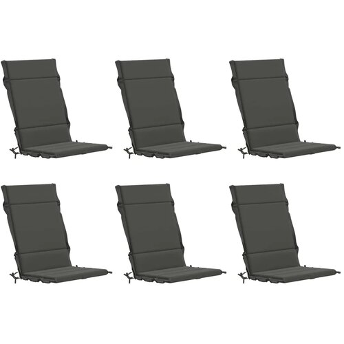  Jastuk za stolac s visokim naslonom GEMERT 6 kom. - Antracit (poliester) 120 x 50 x 3 cm 6 Slike