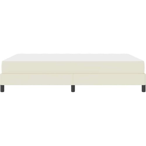  Okvir za krevet s madracem Krema 160 x 200 cm tkanina Slike