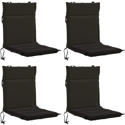  Jastučić za nisku stolicu GEMERT 4 kom. 100% poliester Crna - Crna (poliester) 110 x 50 x 3 cm 4 Slike